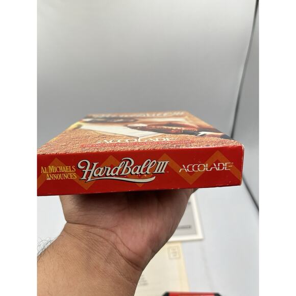 Hard Ball 3 - Al Michaels Announces (Sega Genesis, 1993) Box, Game, Manual, Reg - Picture 15 of 15